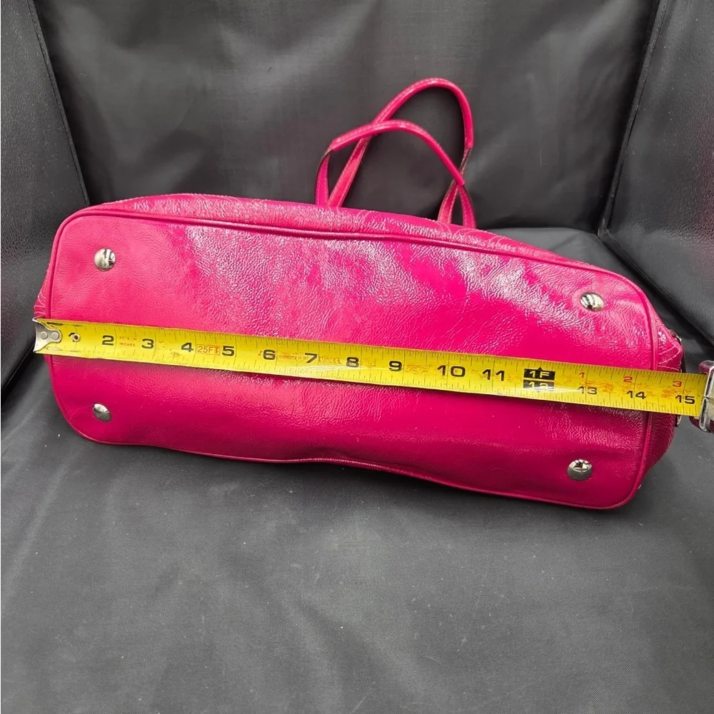 Coach Pink Leather Kisslock Tote Bag